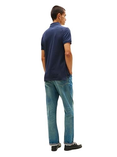 Image of Tommy Hilfiger Men's Short Sleeve Polo Shirts in Slim Fit with Stretch and Organic Pique Cotton