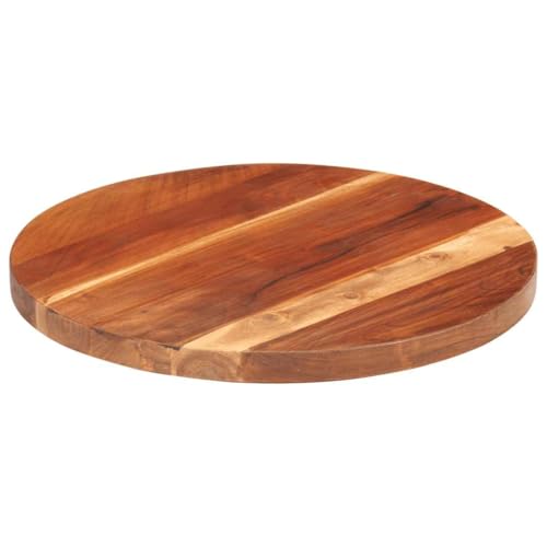 Mimdixy Tablero de cocina de madera maciza de palisandro redondo de 25-27 mm 40 cm, para escritorios de altura ajustable, mesas de comedor y más