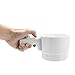 DGDHSIKG Tamis à Farine en Plastique Tamis à Farine Outil Tasse mélangeur de Farine dégivrage Filtre à Sucre Outils de Cuisson Accessoires de Cuisine, Blanc, 14.5x23.5x11cm