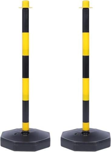 ポール 駐車場 パーキングポール 2個 ベース注水可能 トラフィック デリニエーター コーン 充填可能 ベース トラフィック バリア 封鎖 支柱 建設 安全 バリア ポータブル 駐車場 ポール 用 駐車場 ロット (き黄くろです)