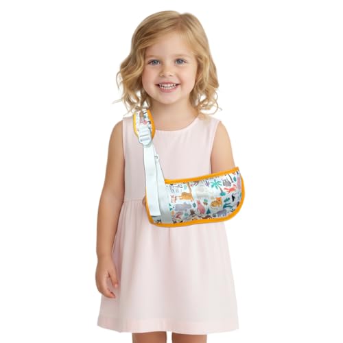 Écharpe de bras enfants orange S pour soutien du poignet coude et épaule