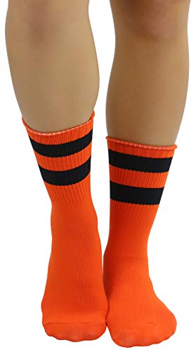 Image of ToBeInStyle Women's Acrylic Ankle Hi With Double Stripe Top Crew Fun Athletic Socks