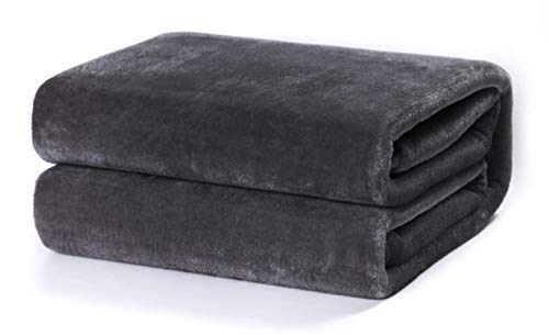 TIENDA EURASIA® Mantas para Sofá de Terciopelo - Material 100% Microfibra - Tacto Suave Sedalina (Gris, 130 X 160 CM)