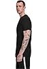 URBAN CLASSICS Stretch T-Shirt with Round Neckline, Basic Tee with Figure-Hugging Cut, Short-Sleeve Elastic Men's T-Shirt, Regular Fit, 100% Jersey Cotton, Colour: Black, Size: 4XL #2