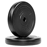 Vinyl Standard 1-Inch Plate Weight Plate for Strength Training and Weightlifting, Pairs or Sets - Image 2