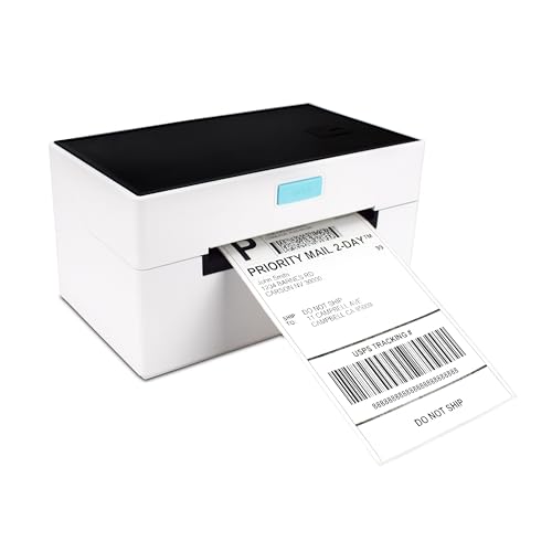Bluetooth Thermal Shipping Label Printer, Wireless 4x6 Label Printer for Shipping Packages & Small Business