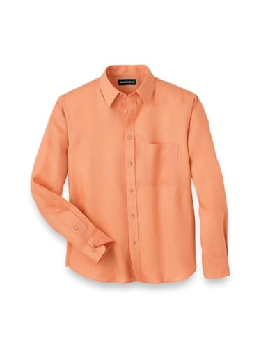 Paul Fredrick Men's Slim Fit Linen Solid Casual Shirt