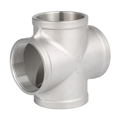 Conector cruzado de 4 vías de acero inoxidable 304 hembra de 1/2 pulgada para tuberías 6