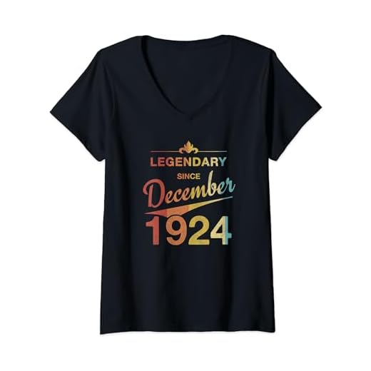 Mujer 100 cumpleaños Nacido en Diciembre de 1924 Vintage 100 años Camiseta Cuello V