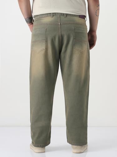 Image of Urbano Plus Men's Straight Fit Heavy Washed Jeans Stretchable