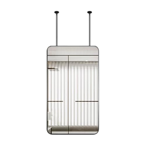 Miroir suspendu noir 40x80 gain de place pour coiffeuse et vasque - 2