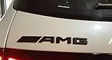 Größe: 195 mm x 20 mm AMG Emblem Schriftzug Typenschild Logo Schwarz für alle Modelle