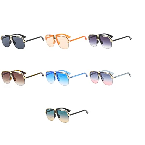 Lunettes de soleil femmes légères sans pression à demi-cadre crapaud - 4
