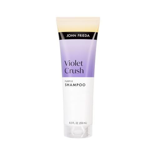 John Frieda Violet Crush Purple Shampoo for Blonde Hair Brass Neutralizing Toning Shampoo for Cool Bright Blonde 8.3 fl oz