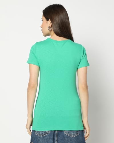 Image of Gap Women Regular Fit Solid Short Sleeves Round Neck Blouse