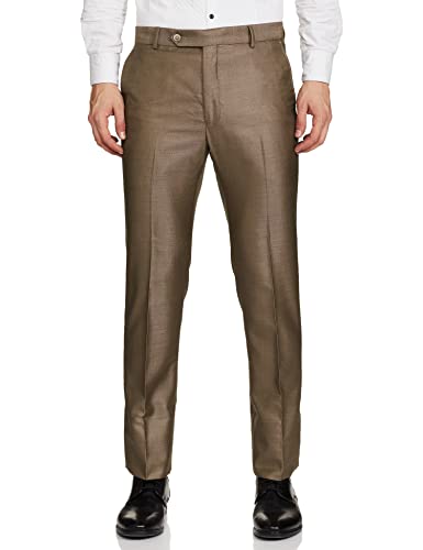 Image of Raymond Polyester Blend Men's Full Sleeve Contemporary FIT Medium Fawn Formal Suit