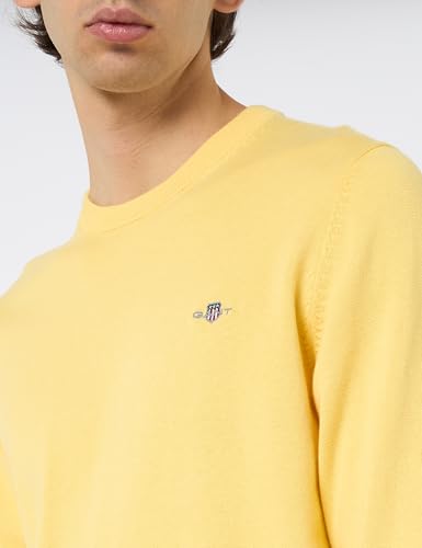 GANT Classic Cotton C-Neck Amarillo Plátano XXXL