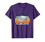 PC Load Letter Funny Retro Sunset Office Design T-Shirt