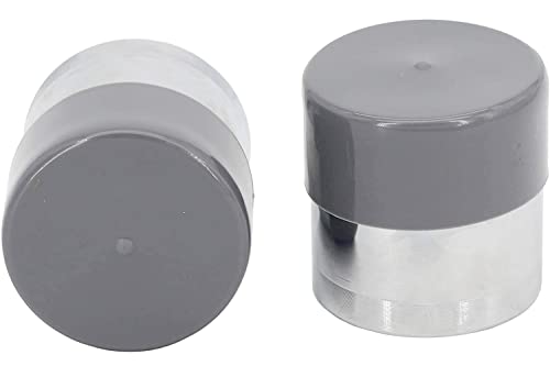 Elsoon Bearing Buddy Wheel Bearing Grease Bearing Buddy Caps Trailer Wheel Bearing Protectors Dust Covers - Grey And Chrome 1.98-Inch 1 Pair #TOP6