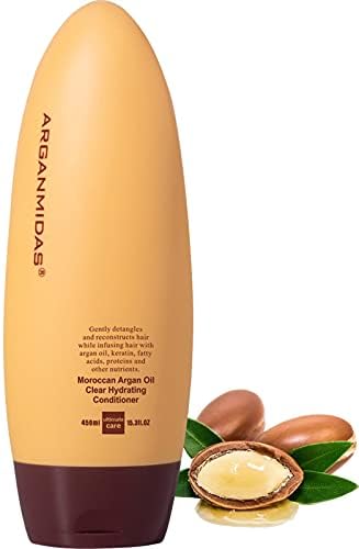 ARGANMIDAS Hair Conditioner, 15.3 Fl Oz Sulfate-Free Conditioner Intensely Smooth and Clear Hydrating Hair Conditioner, Argan Oil Daily Moisture Deep Conditioner for Color Treated Hair, Effectively Repair Dry Damaged and Frizzy Hair
