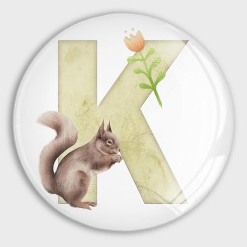 Aimants de réfrigérateur avec monogramme K en verre robuste - 2