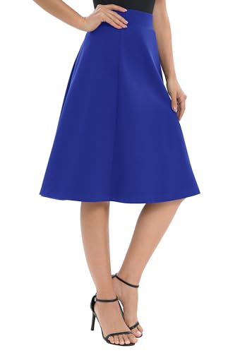 Urban CoCo Women's High Waist Elastic Midi Work Skirt