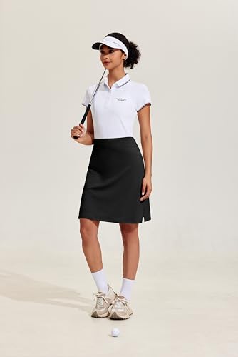 COOrun Women's 20" Knee Length Skorts Skirts Athletic Tennis Skorts Long Golf Skirt with Pockets Modest Skirts4