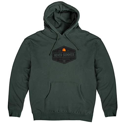 Never Summer Men's Workwear Pullover Hoodie (Alpine Green, X-Large)