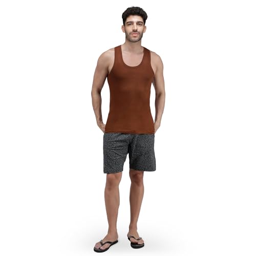 Image of Amul Comfy Men's Vest | Round Neck | Breathable Lightweight Innerwear | Moisture Wicking | Soft Feel | Pack of 3 | Color May Vary
