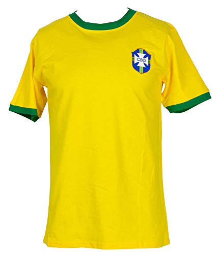 Pele Signed Yellow Brazil Soccer Jersey Bas #TOP4