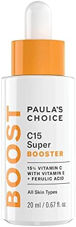 Paulas Choice C15 Super Booster - Brightening Serum with 15% Vitamin C for Radiant Skin - Anti Aging & Fades Brown Spots - with Vitamin E & Ferulic Acid - All Skin Types - 20 ml