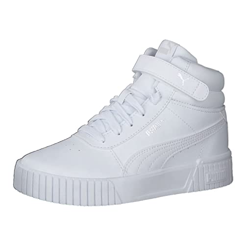 PUMA Carina 2.0 Mid PS, Zapatos atléticos, Multicolor White White Silver, 32 EU