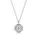 Sterling Silver Celtic Knot Round Pendant Necklace, 17.75"
