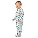 Emelivor Marine Sharks Fish White Baby Newborn Pajamas Outfits Long Sleeve Footed Romper Pjs for Girl Boy Kids
