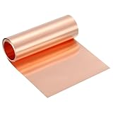 QUARKZMAN Reine Kupferblechrolle 0.05mm 29Ga Dick T2 Kupferblech 2440mm x 102mm/8Ft x 4in Weiches Kupferband Metallfolienplatte Für Basteln Elektro Hausreparatur