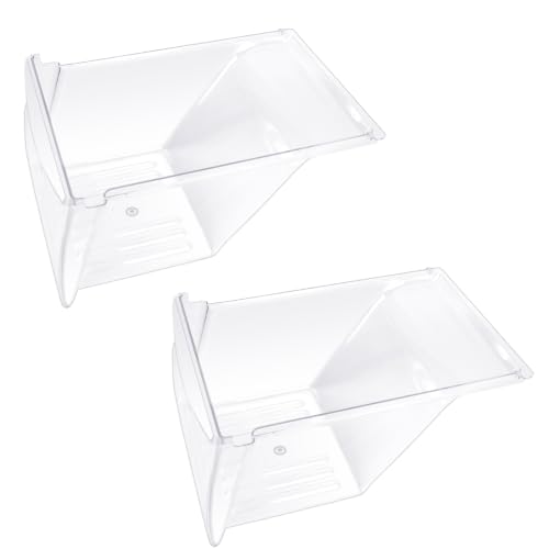 [2 PACK] 240337103 240337107 Refrigerator Crisper Drawers Replacement Compatible with Frigidaire Fridge Crisper Pan Replacement 240337102 240337105 240337108 240337109 Refrigerator Storage Component