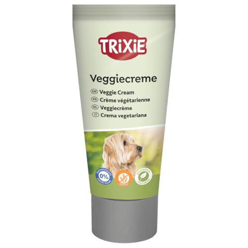 TRIXIE Veggicreme- glutenfreie Snackcreme für Hunde- ohne Zuckerzusatz- ideal fürs Training und zur Medikamentengabe- 75 g- 31845