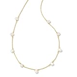 Kendra Scott Leighton 14k Gold-Plated Pearl Strand Necklace in White Pearl, Fashion Jewelry for Women