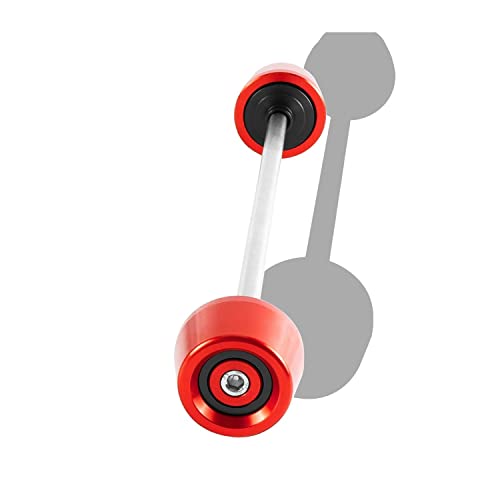 HMLTD Motorrad Sturzschutz Sturzpads Für Du&Cati Streetfighter 1098 Streetfighter V4 Scrambler 1100 Motorrad Vorderachse Gabel Sturzpads Radschutz (Color : Red Silver Red)