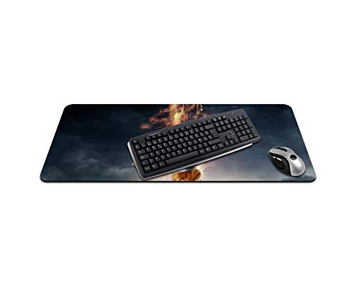 Image of Ryca Thor Hammer Printed Matt Finish Anti-Skid Non-Slip Rubber Base Mouse Pad /Desk Pad for Work from Home||Office||Gaming||PC||Laptop||Keyboard Mousepad