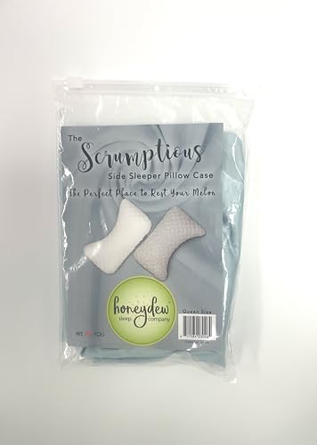 Image of Honeydew Queen Side Pillow Case - Fits The Scrumptious and Essence Curved Pillows for Side Sleeping - Comfortable and Soft Cooling Viscose Made from Bamboo Fabric - Queen Size (Coastal Blue)