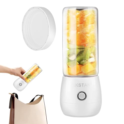 Licuadora portátil, licuadora de tamaño personal, máquina mezcladora de frutas recargable por USB, accesorio de cocina compacto para deportes, oficinas, viajes, gimnasio y al aire libre, 3.3 x