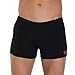 Speedo Men's Endurance+ Polyester Solid Square Leg Swimsuit for Men (Black/Lava Red, 40) by Yogi Sports