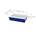 Othmro 1Pcs Acrylic Test Tube Rack Holder, 50Well Centrifuge Tube Holder, Rectangular Plastic Stand Bracket Rack Test Tube Rack for Labortory Holder Party Favors Decoration Blue