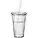 Produktbild Bullet Trinkbecher Cyclone, isoliert, mit Trinkhalm (15,5 x 10 cm) (Transparent)