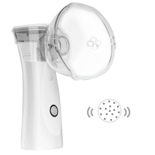 Protable Nebulizer. Steam Inhaler with Voice, Ultrasonic mesh Handheld Atomizer for Kids Baby and Adult. Home Daily, Travel. Self-Cleaning, Liquid Detection.3 Level.
