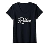 Photo Gallery donna elegant handwritten font robbins maglietta con collo a v Photo Gallery donna elegant handwritten font robbins maglietta con collo a v
