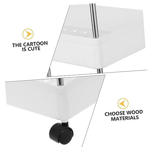 BESPORTBLE Rack De Armazenamento Carrinho Polia Plástico Decorações Escritório Branco