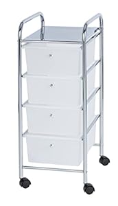 Wenko Messina Badrollwagen mit 4 Rollen