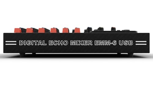 Image of da.beatz. 6-Channel Stereo Echo DJ Sound DJ Mixer with USB and Bluetooth for Parties, Stage Effects, Weddings, Diwali Giving Your Occasion an Impressive Output. (Black) (EMM-6U)